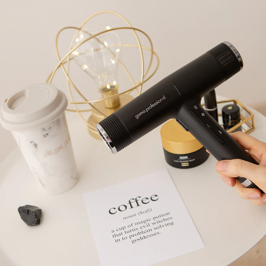 Styling tools laid out before an appointment